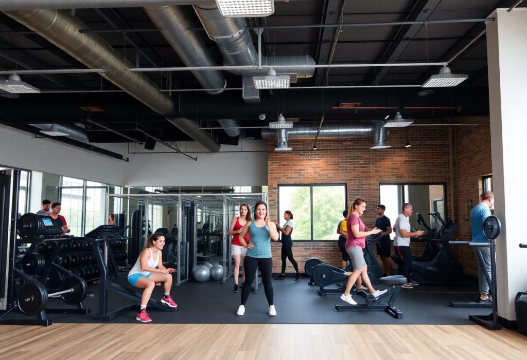 Modern gym with community vibe