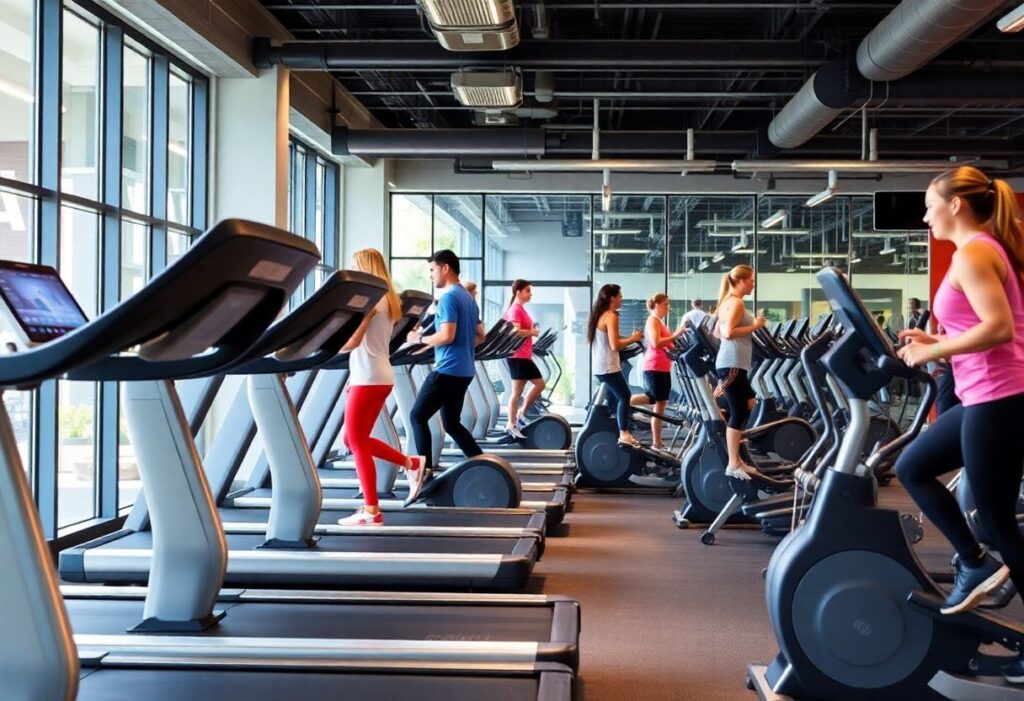 Modern gym with an engaging and community-driven atmosphere