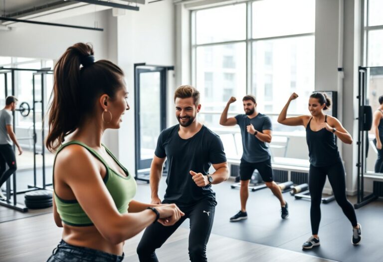 HIIT class at a modern community gym in Tel Aviv