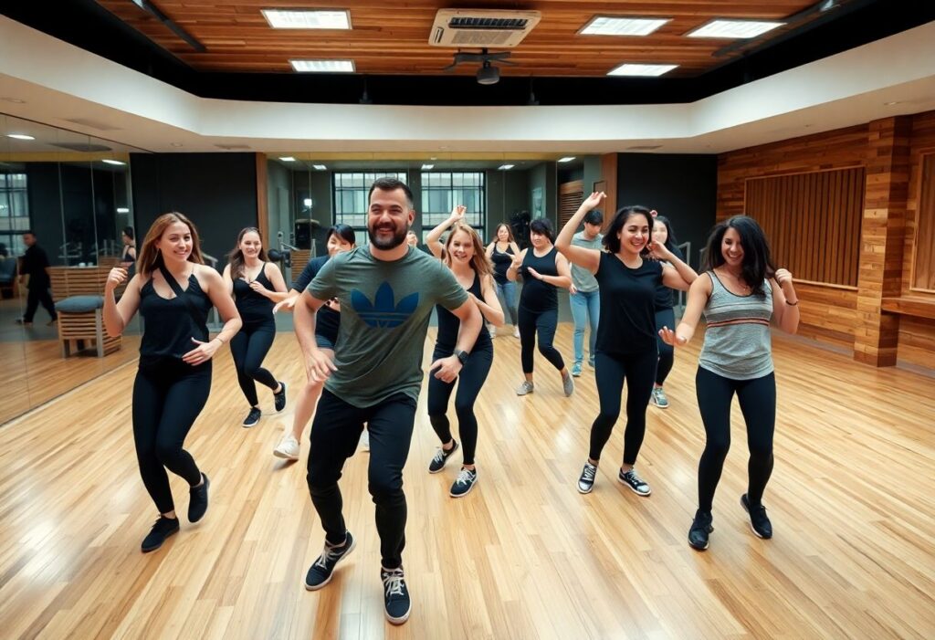 Hip-hop dance class in a modern Tel Aviv community gym