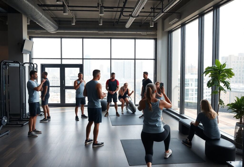 Modern gym in Tel Aviv offering personal training and studio classes