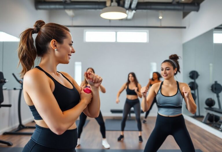 Women in HIIT workout at a modern community gym